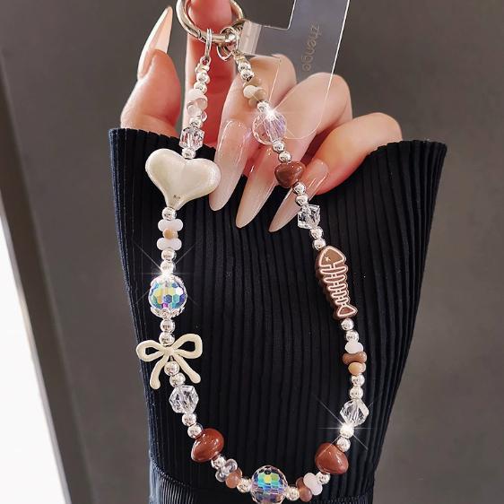 สายคล้องโทรศัพท์ลูกปัด DIY สามารถใส่ข้อมือ